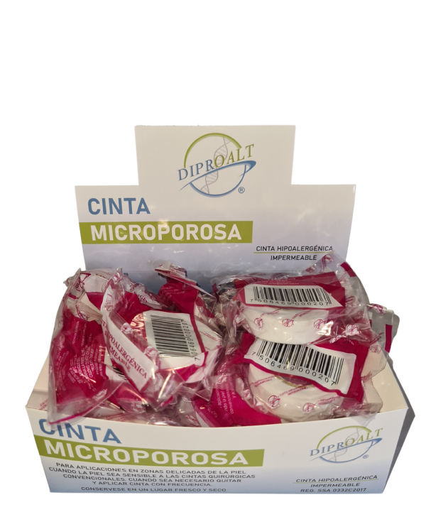 CINTA MICROPOROSA 1.25 X 10 M BLANCA