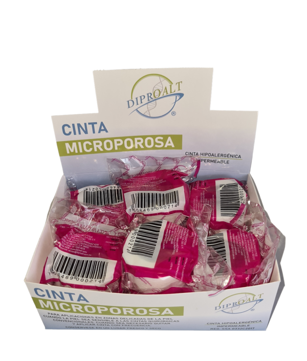 CINTA MICROPOROSA 2.5 X 10 M BLANCA