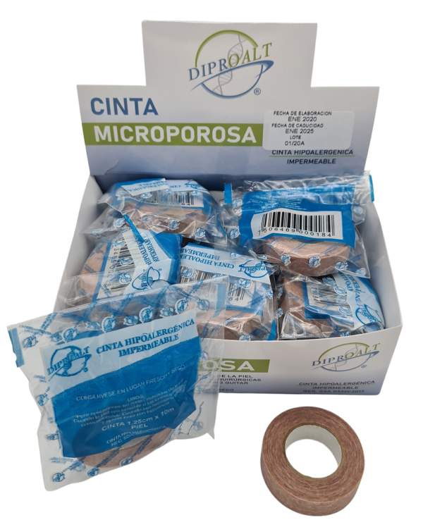 CINTA MICROPOROSA 1.25 X 10 M PIEL